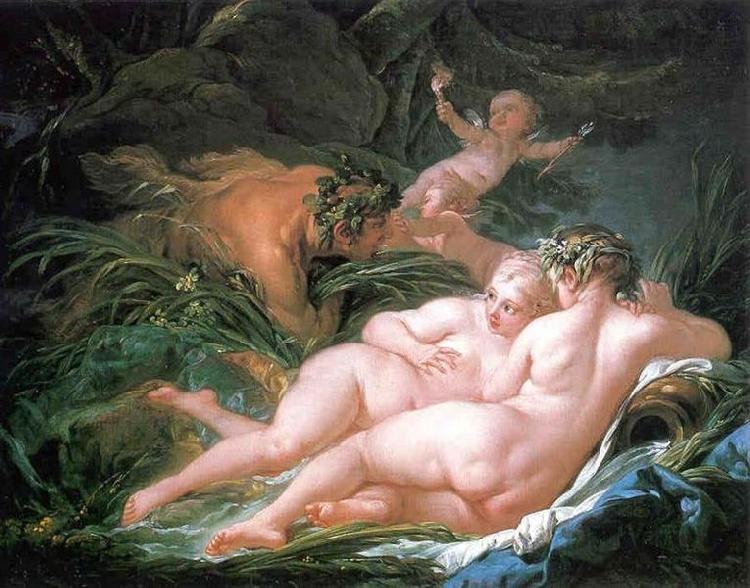 Francois Boucher Pan and Syrinx oil painting image